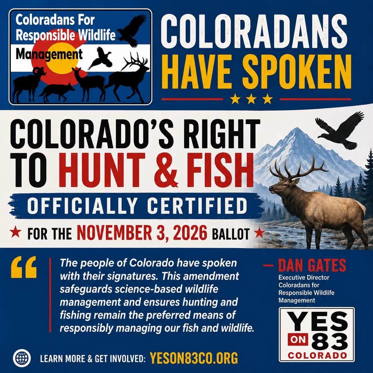 9/12/26: Dan Gates  – Protecting Colorado’s Heritage – Yes on Amendment 83 & Green Mountain Guns & Sportsman’s Cove Lodge-Ketchikan Alaska